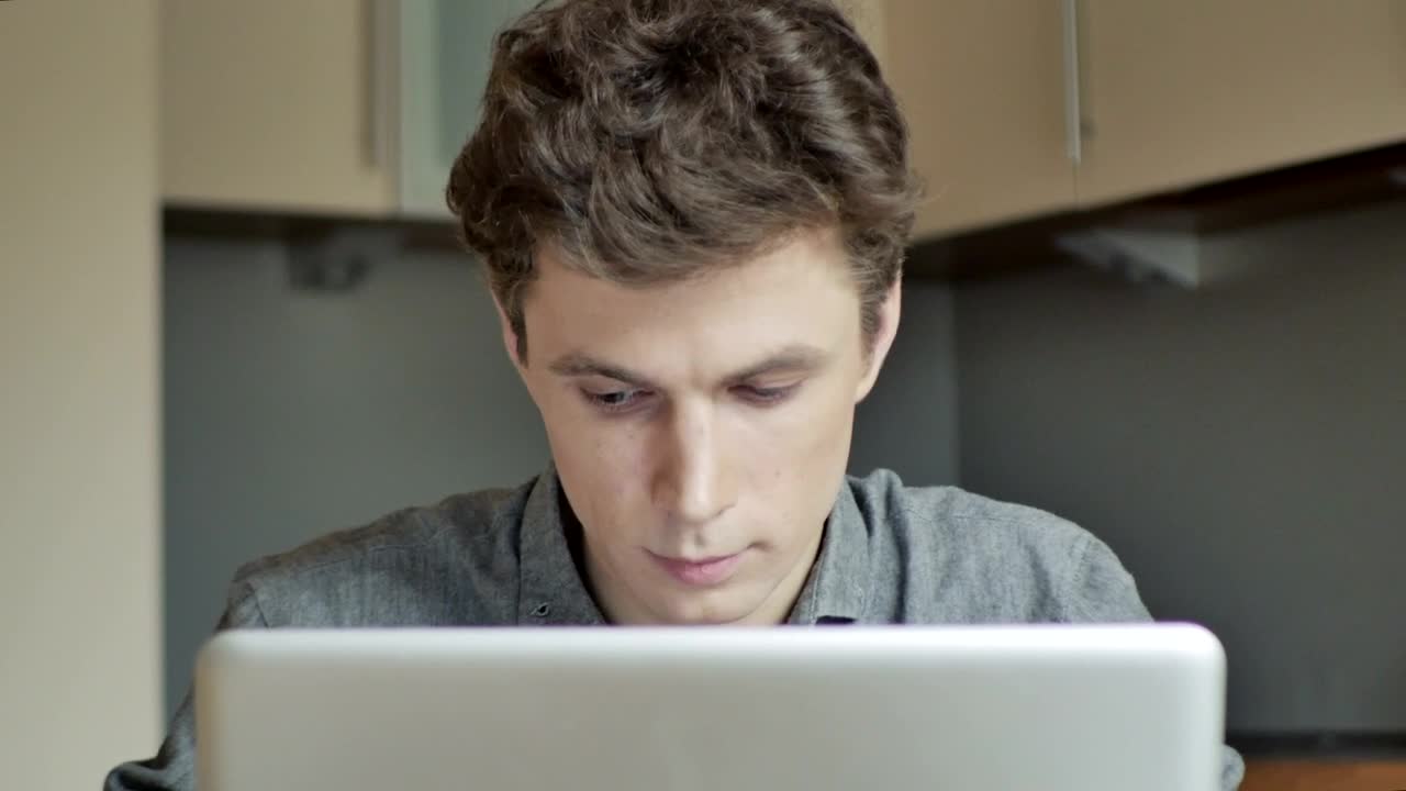 Stock Video Confident Man In Front Of The Computer Live Wallpaper For PC