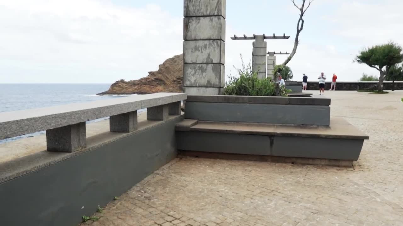 Stock Video Concrete Boardwalk And Ocean View Live Wallpaper For PC