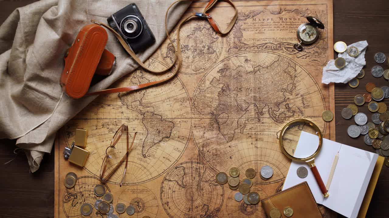 Stock Video Concept Video Of Travel Items Live Wallpaper For PC