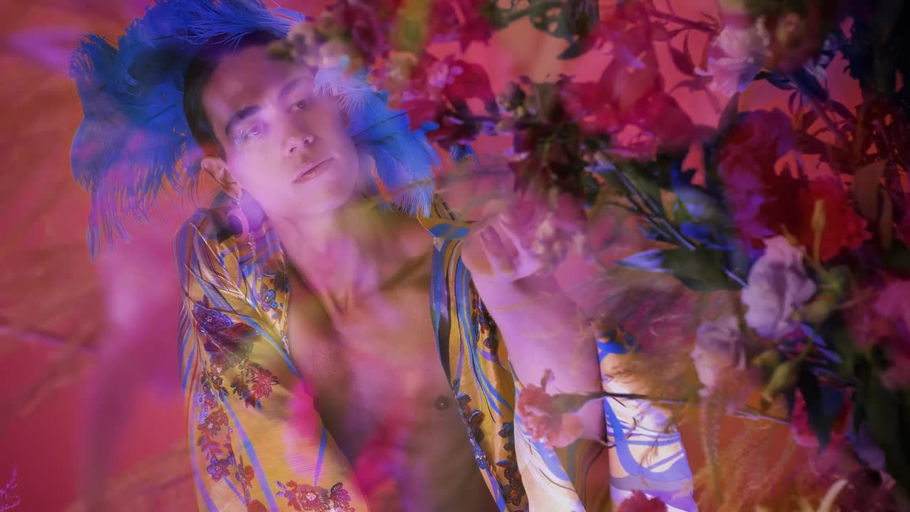 Stock Video Concept Video Of An Lgbtq Man Surrounded By Flowers Live Wallpaper For PC