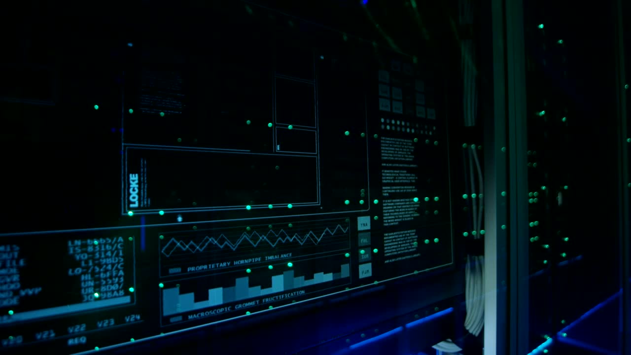 Stock Video Computer Login Screen In Modern Data Center Live Wallpaper For PC