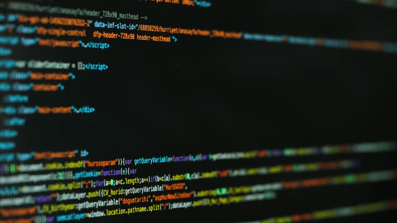 Stock Video Computer Code Running On A Screen Live Wallpaper For PC