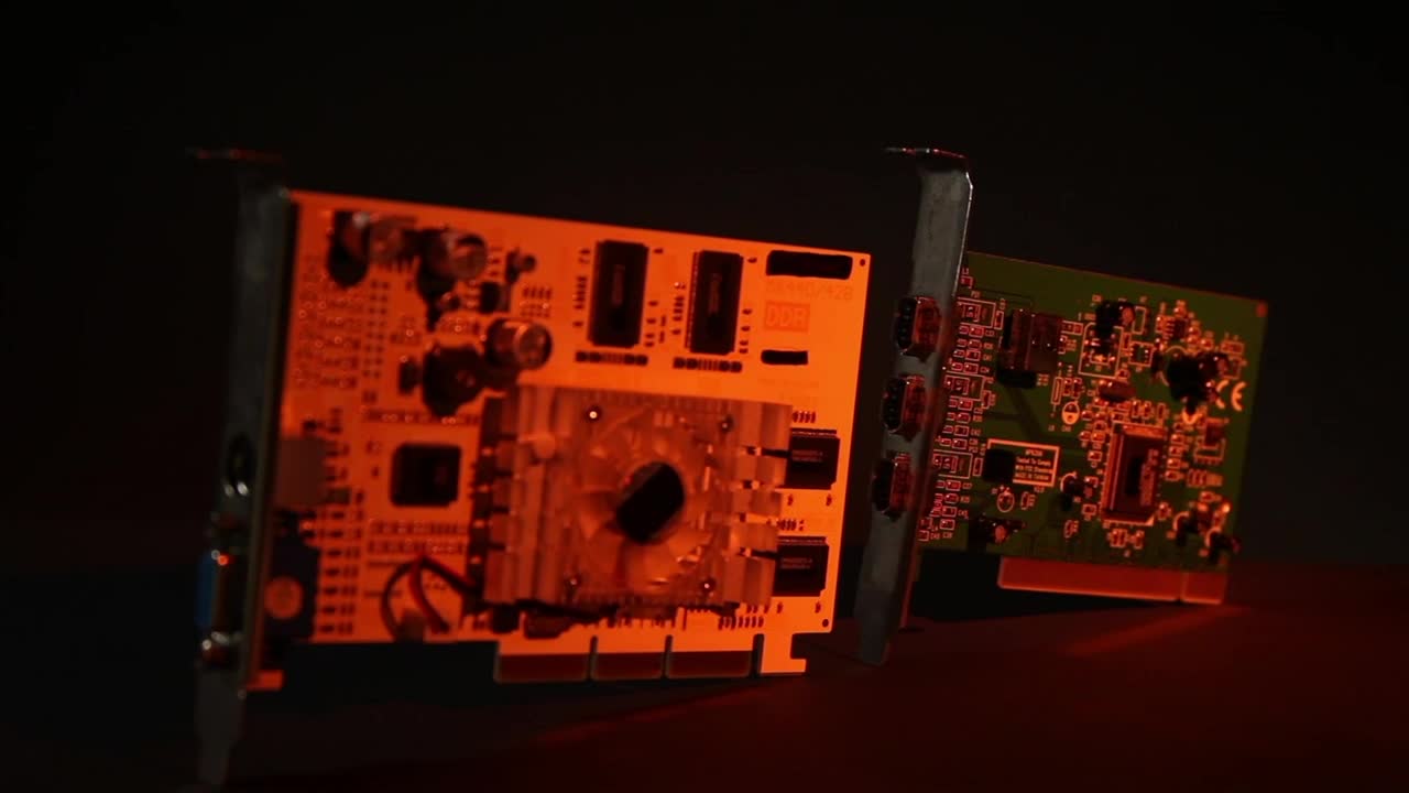 Stock Video Computer Cards In A Dark Room Live Wallpaper For PC