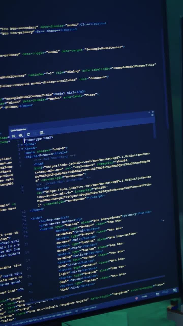 Stock Video Complex Programming Codes On A Programmers Screen Live Wallpaper For PC