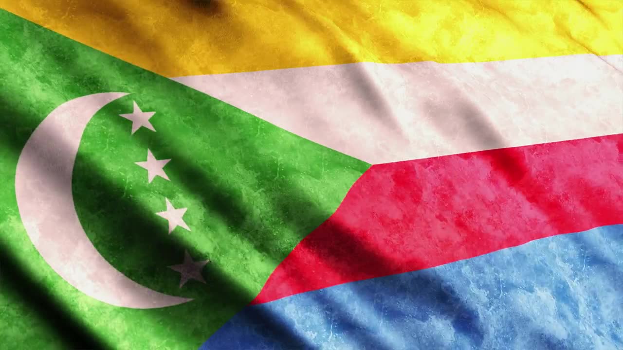 Stock Video Comoros Flag Waving By The Wind Live Wallpaper For PC