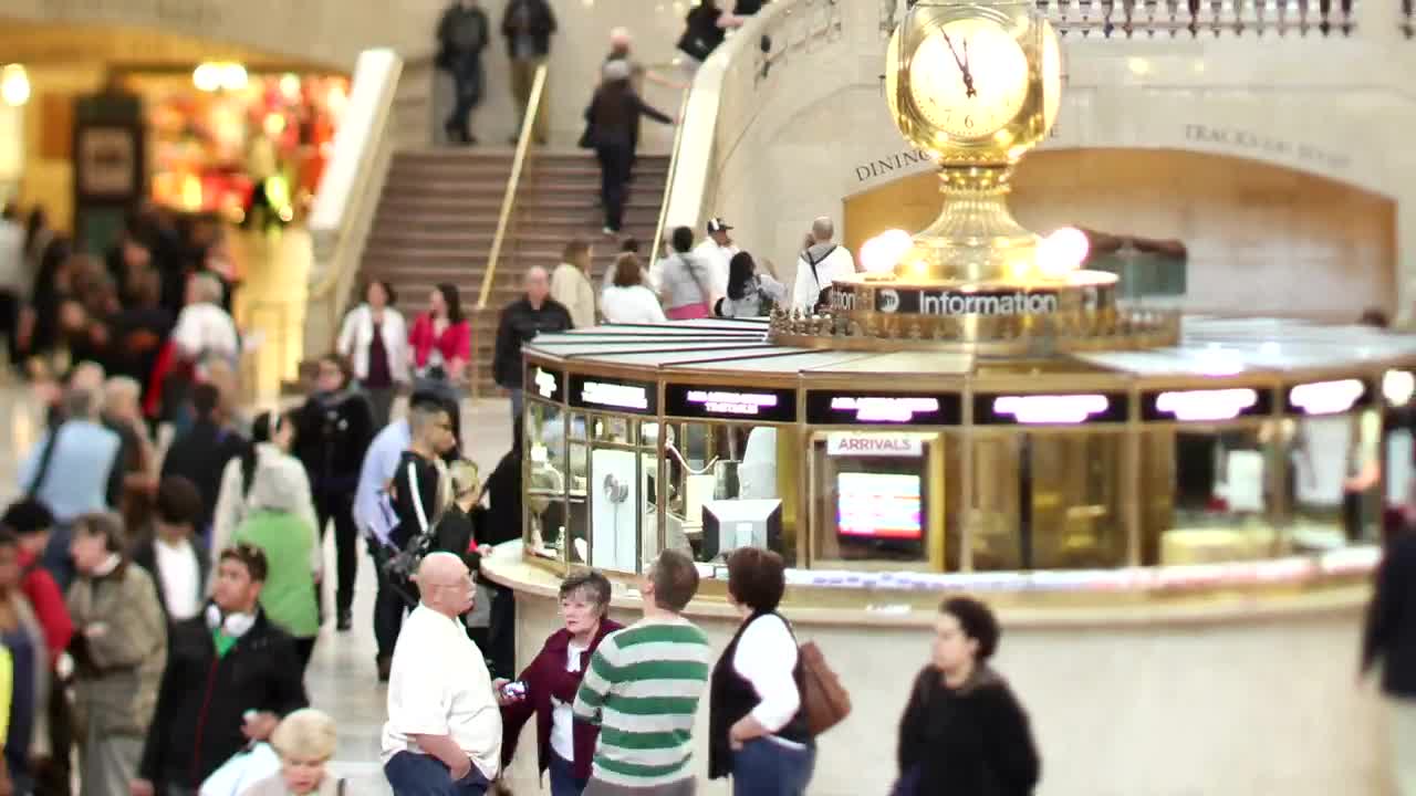 Stock Video Commuters At New Yorks Grand Central Station Live Wallpaper For PC