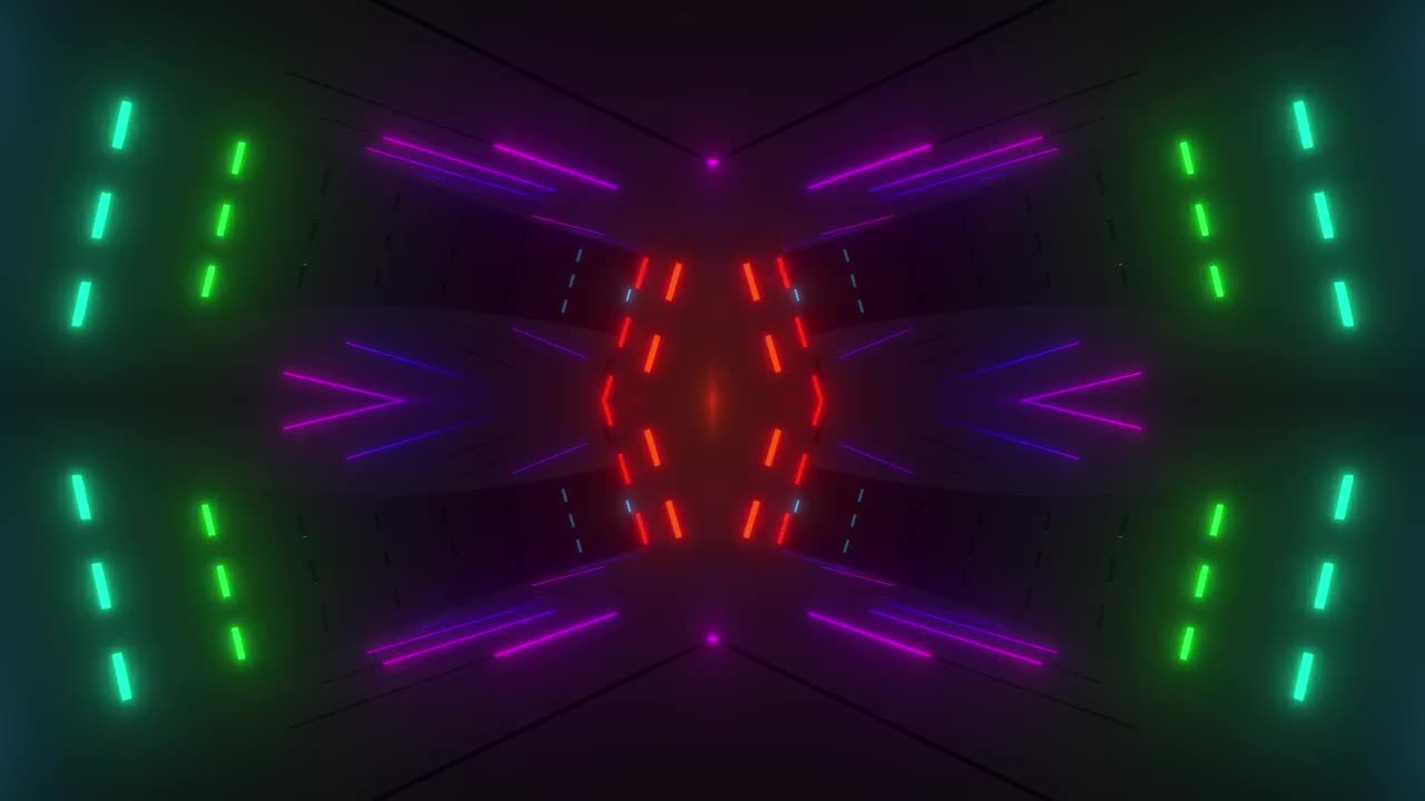 Stock Video Colorful Neon Lights On The Walls Of A D Space Live Wallpaper For PC