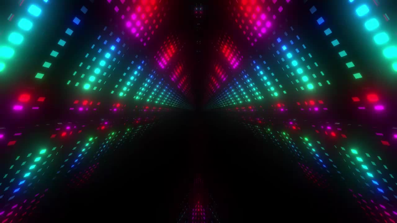Stock Video Colorful Led Triangle Tunnel In D Live Wallpaper For PC