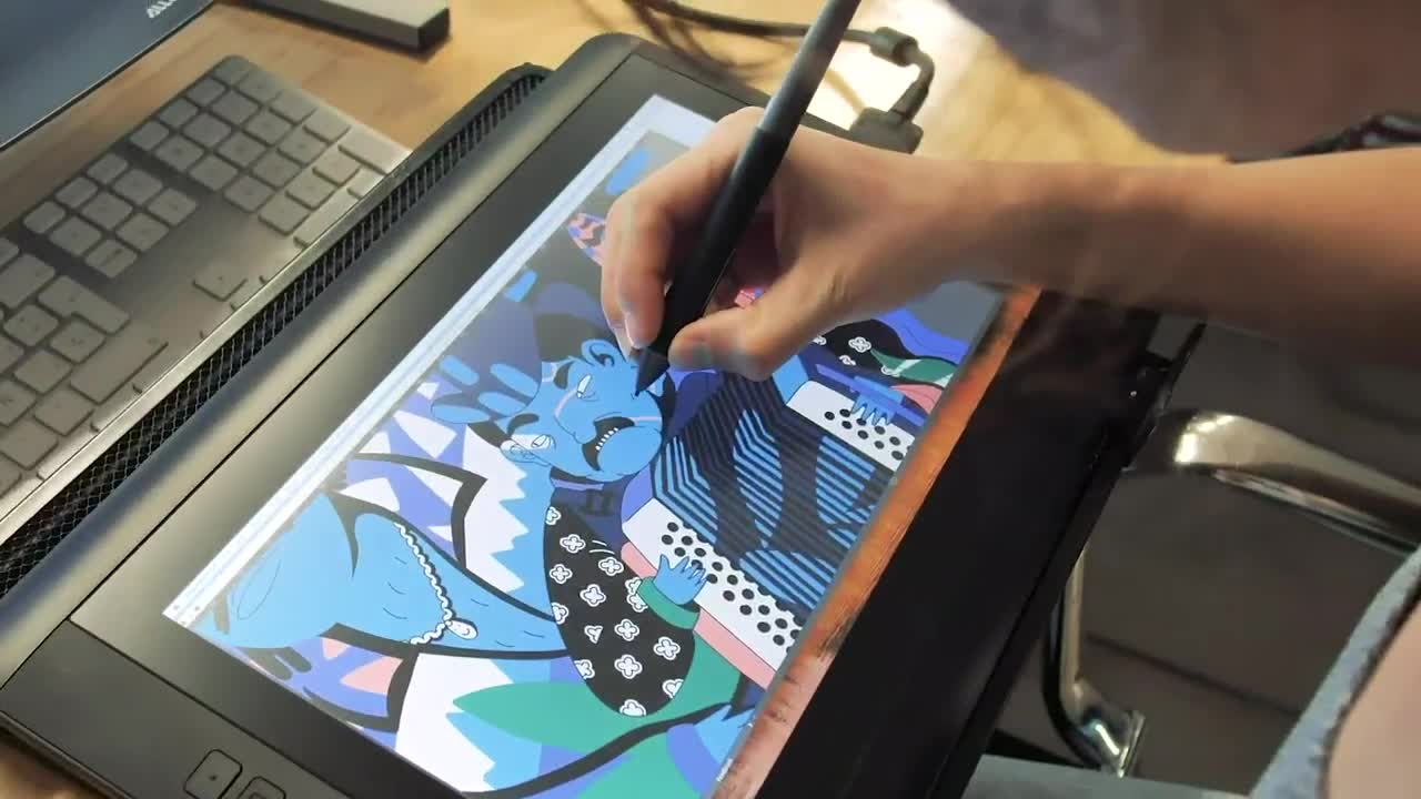 Stock Video Colorful Design On Tablet Live Wallpaper For PC