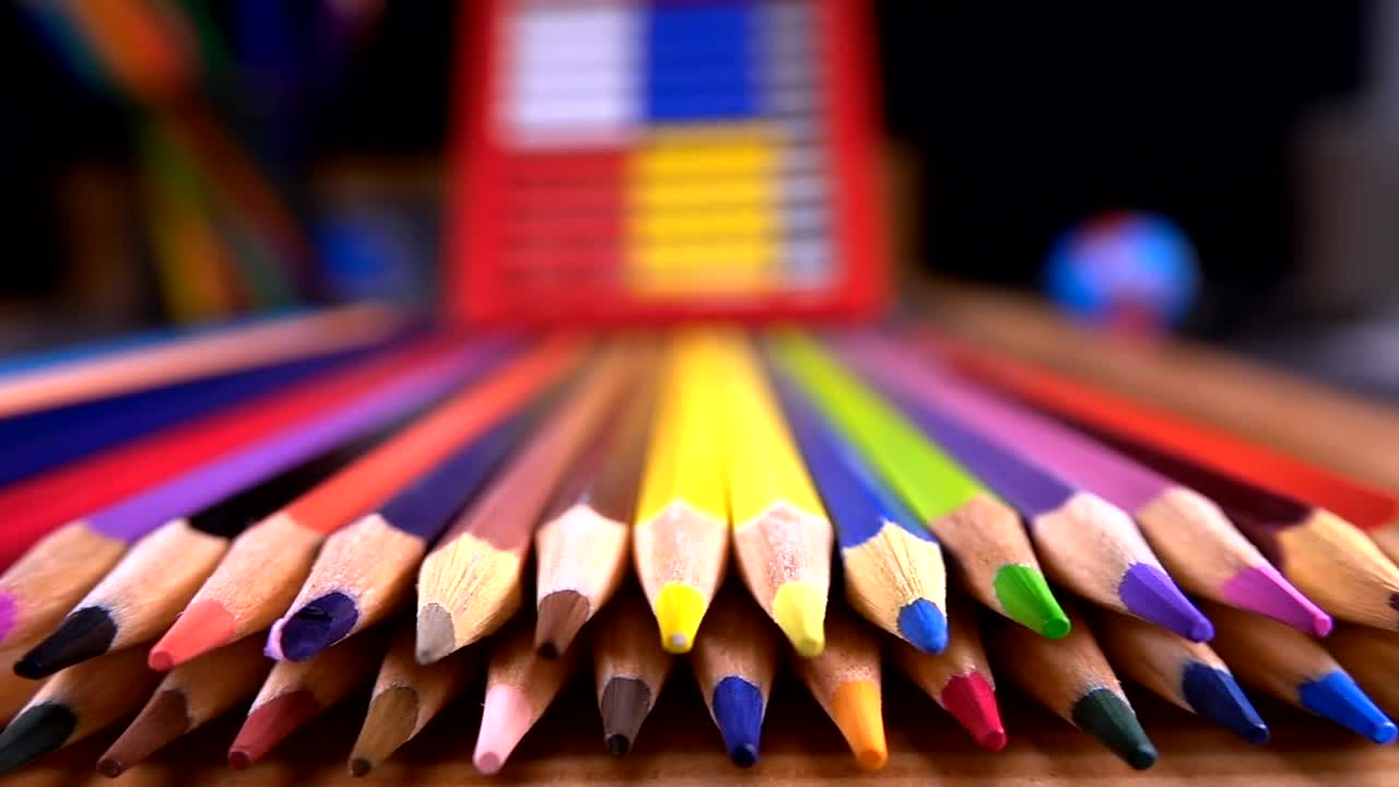 Stock Video Colored Pencils Shallow Focus Live Wallpaper For PC