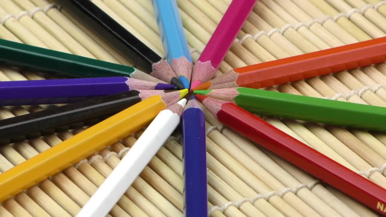 Stock Video Colored Pencils Joined By The Tips Live Wallpaper For PC