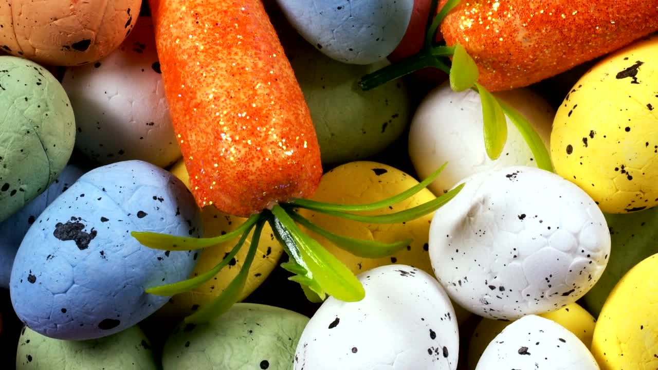 Stock Video Colored Easter Eggs Close Up Live Wallpaper For PC