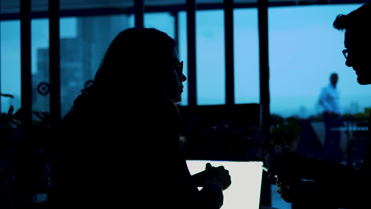 Stock Video Colleagues Talking On The Rooftop Live Wallpaper For PC