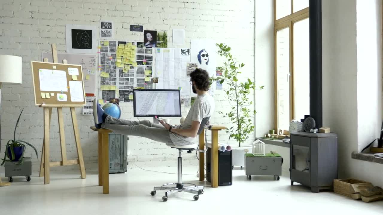 Stock Video Coffee Break In A Creative Studio Live Wallpaper For PC