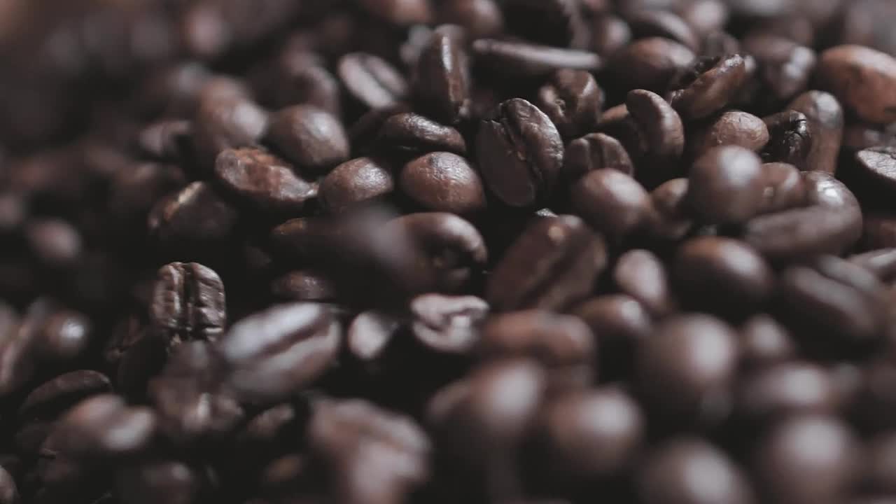 Stock Video Coffee Beans Falling On A Layer Of More Beans Live Wallpaper For PC