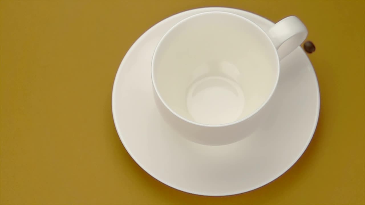 Stock Video Coffee Beans Falling Into A Cup 3839 Live Wallpaper For PC
