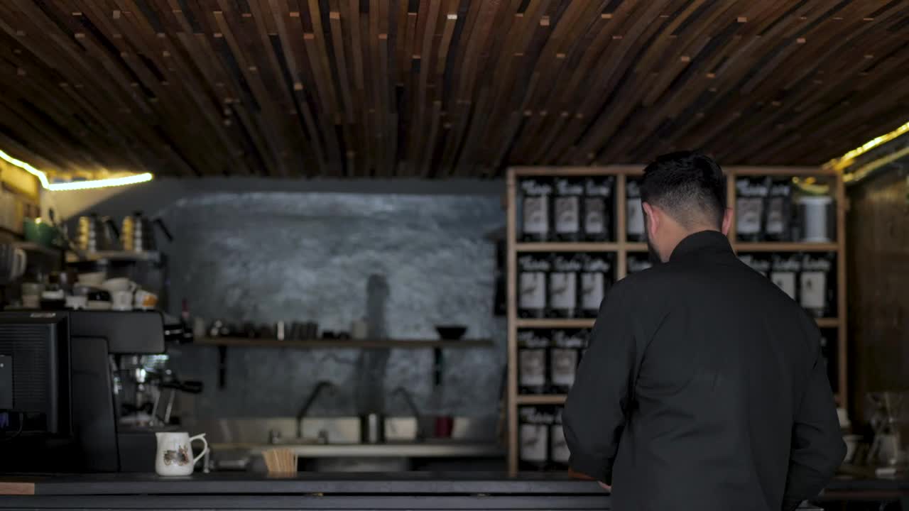 Stock Video Coffee Bar Waiter Live Wallpaper For PC