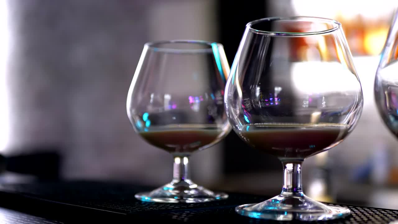 Stock Video Cocktail Glasses At The Bar Counter Live Wallpaper For PC