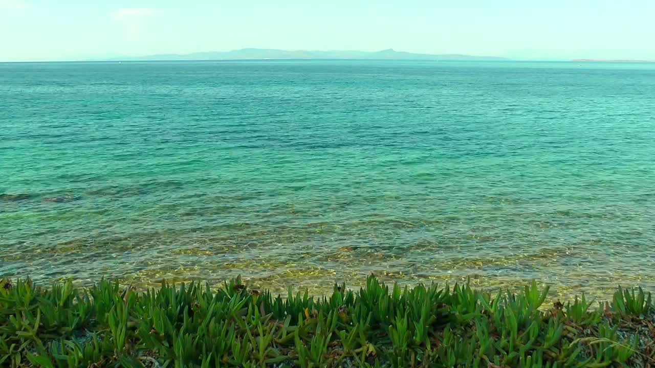 Stock Video Coastline With A Turquoise Blue Sea In Summer Live Wallpaper For PC
