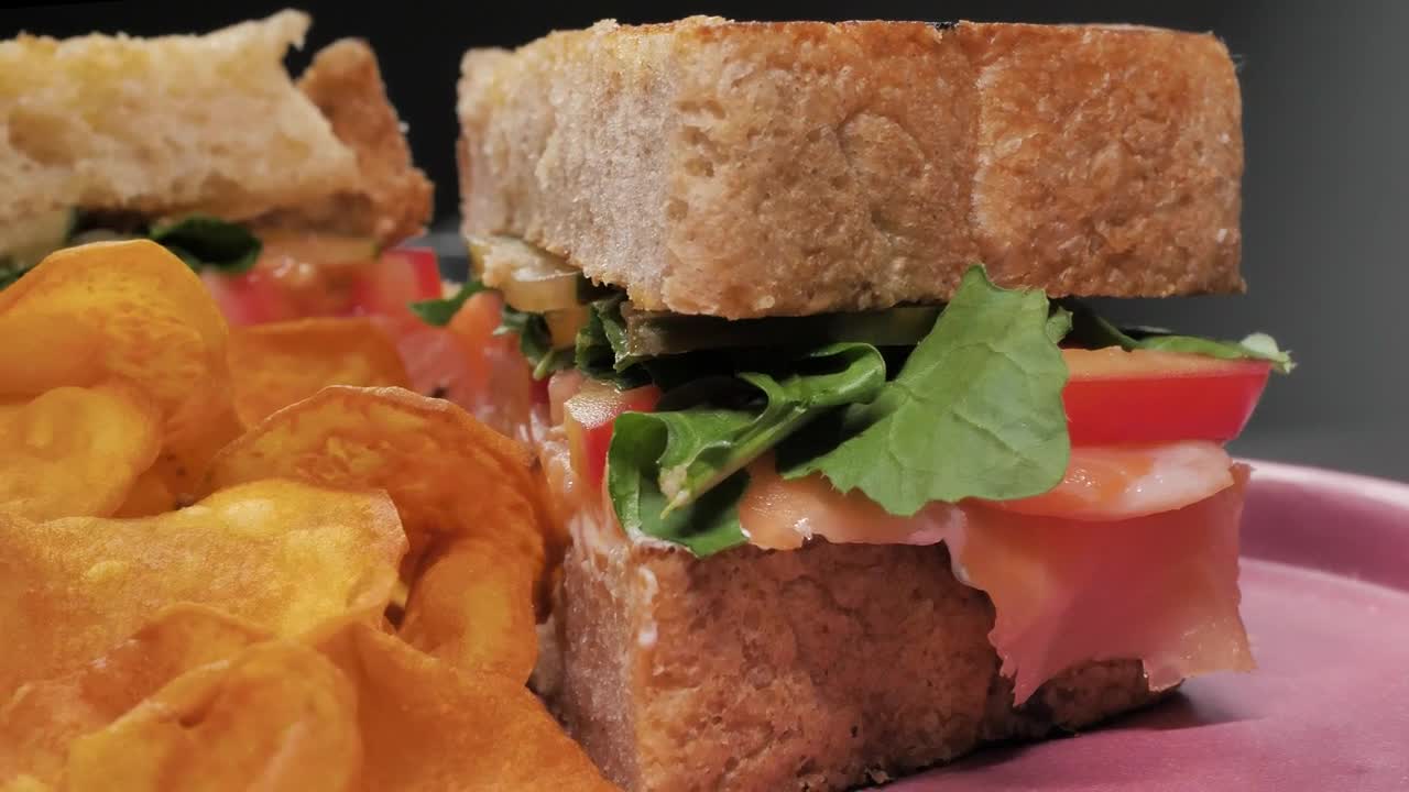Stock Video Club Sandwich With Potato Chips Live Wallpaper For PC