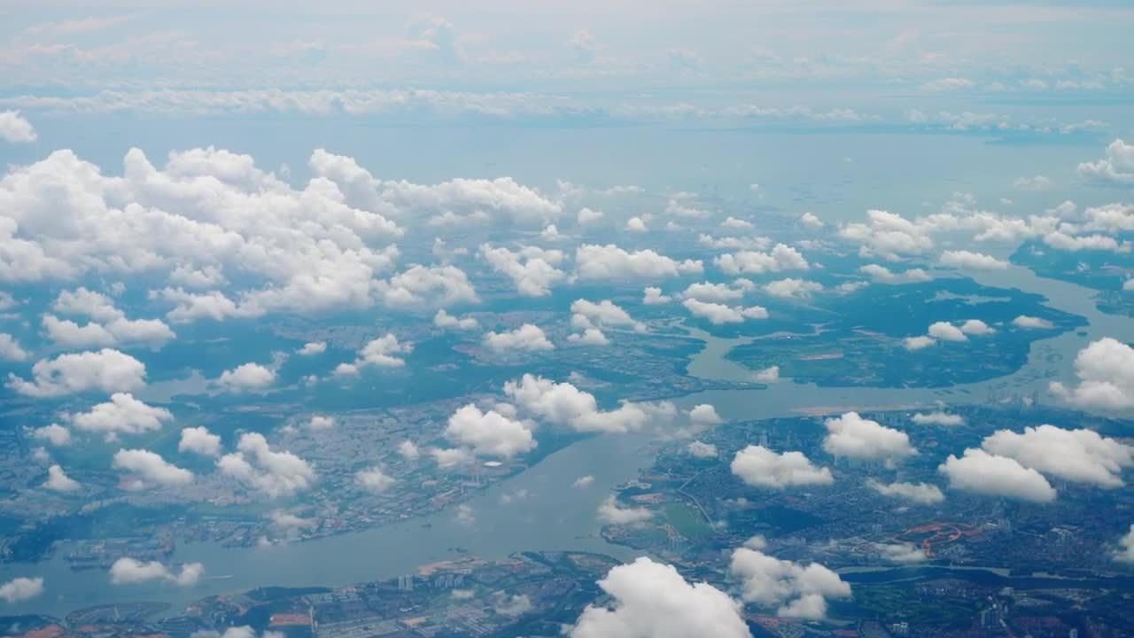 Stock Video Cloudy Sky Over A City With A Crossing River Live Wallpaper For PC