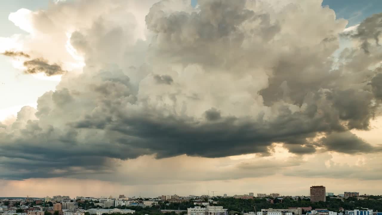 Stock Video Cloudy Sky Before A Storm A Little City Live Wallpaper For PC