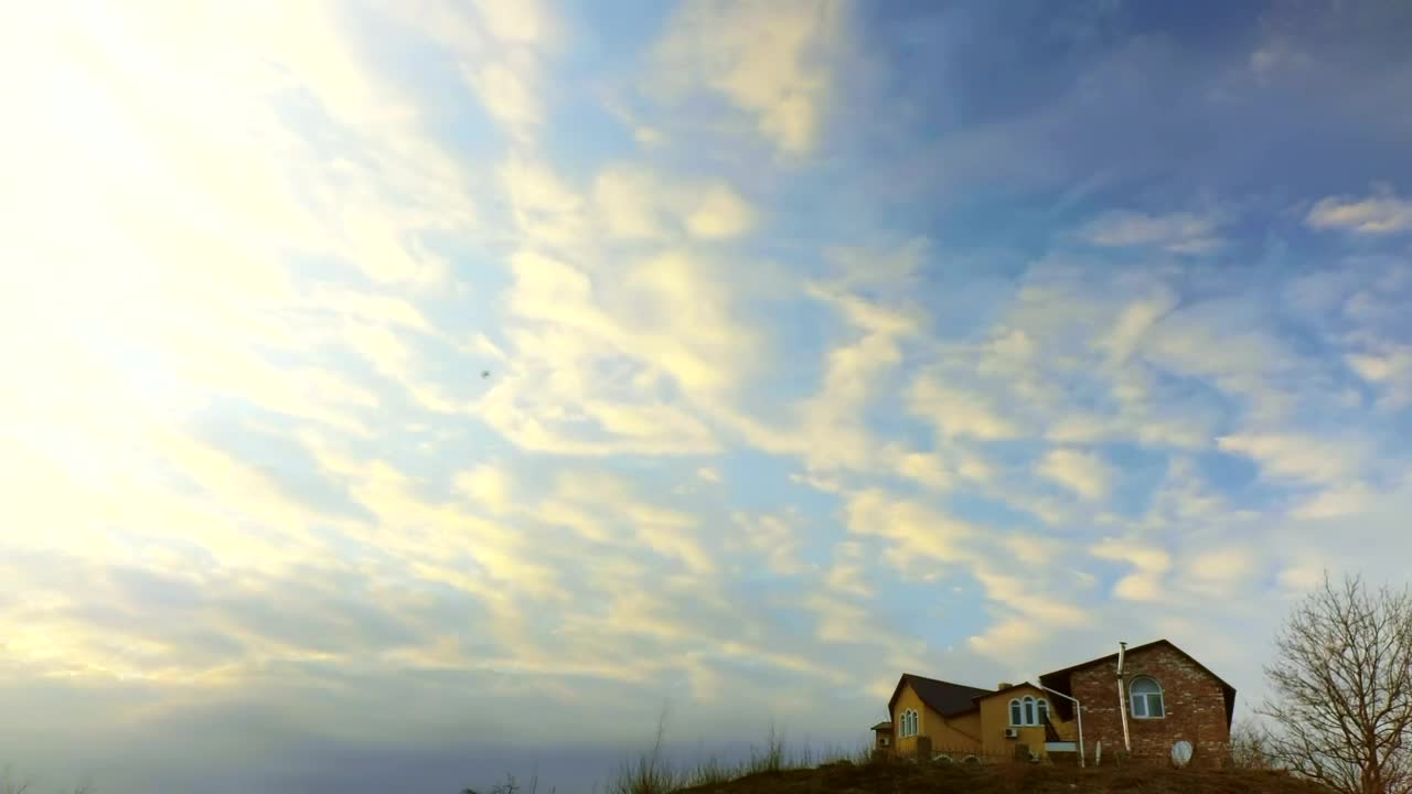 Stock Video Clouds Passing Over A Country House Live Wallpaper For PC