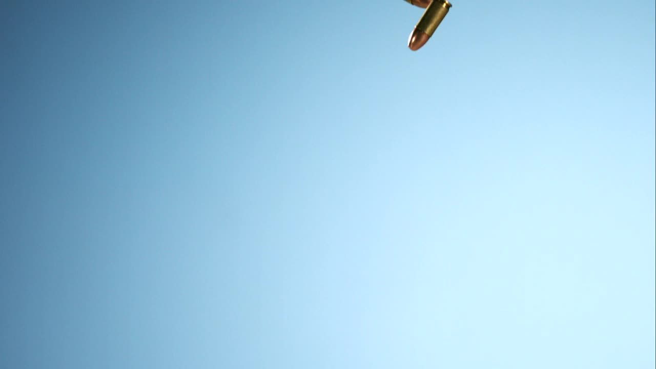 Stock Video Falling Bullets With Blue Background Live Wallpaper For PC