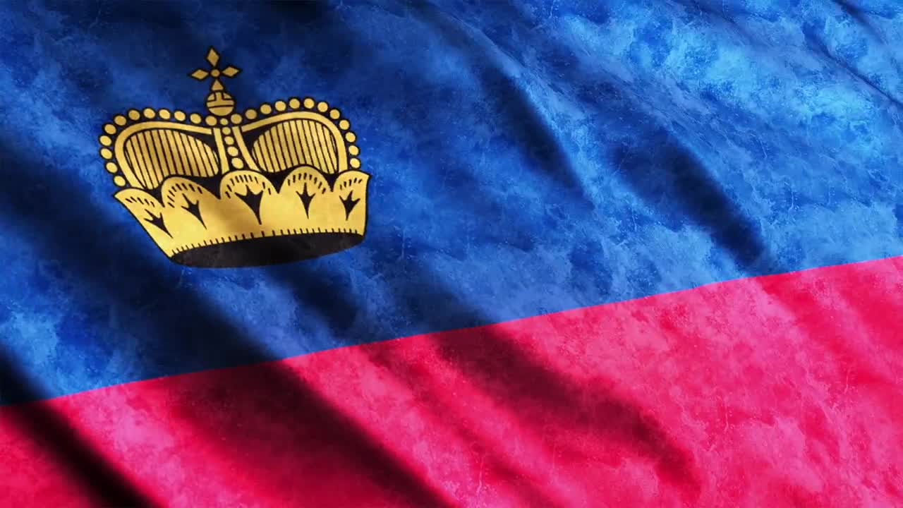 Stock Video Faded Liechtenstein Waving Flag Full Screen Live Wallpaper For PC