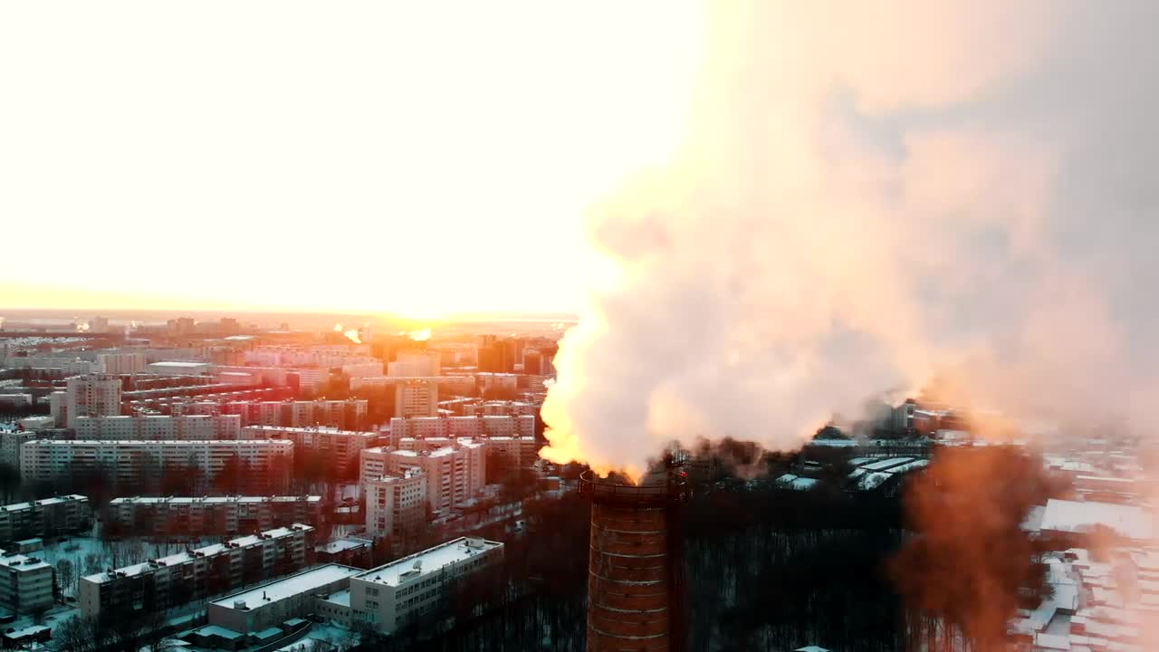 Stock Video Factory Polluting In A City Live Wallpaper For PC