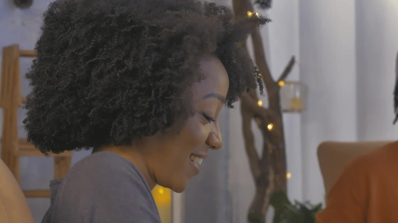 Stock Video Faces Of Some Friends During Christmas Dinner Live Wallpaper For PC