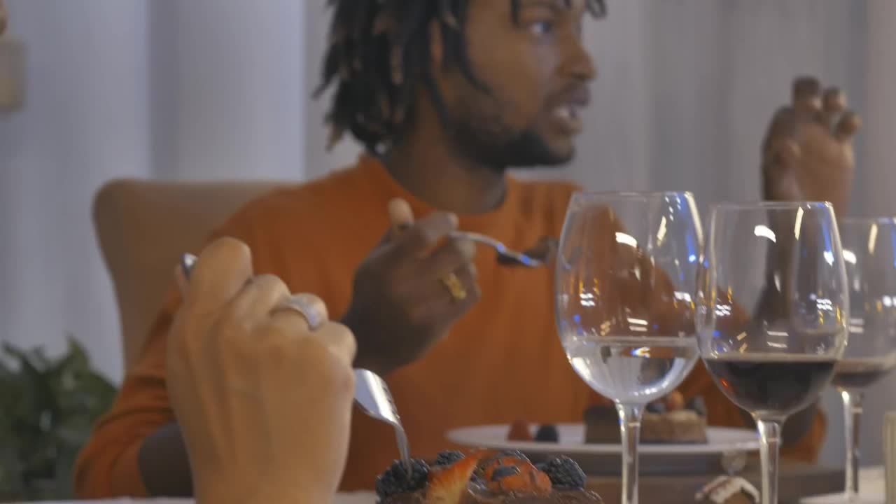 Stock Video Faces Of Friends Having A Christmas Dinner Live Wallpaper For PC