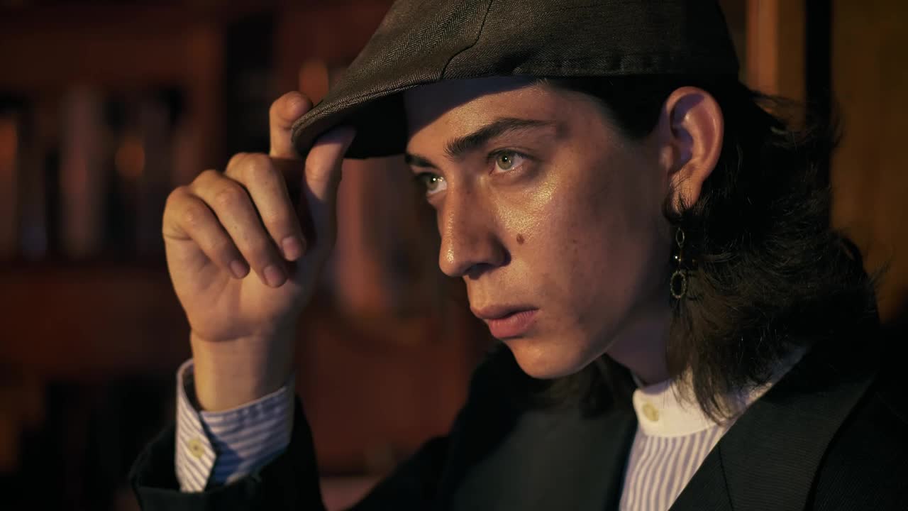 Stock Video Face Of A Model Dressed As In An Ancient Time Live Wallpaper For PC