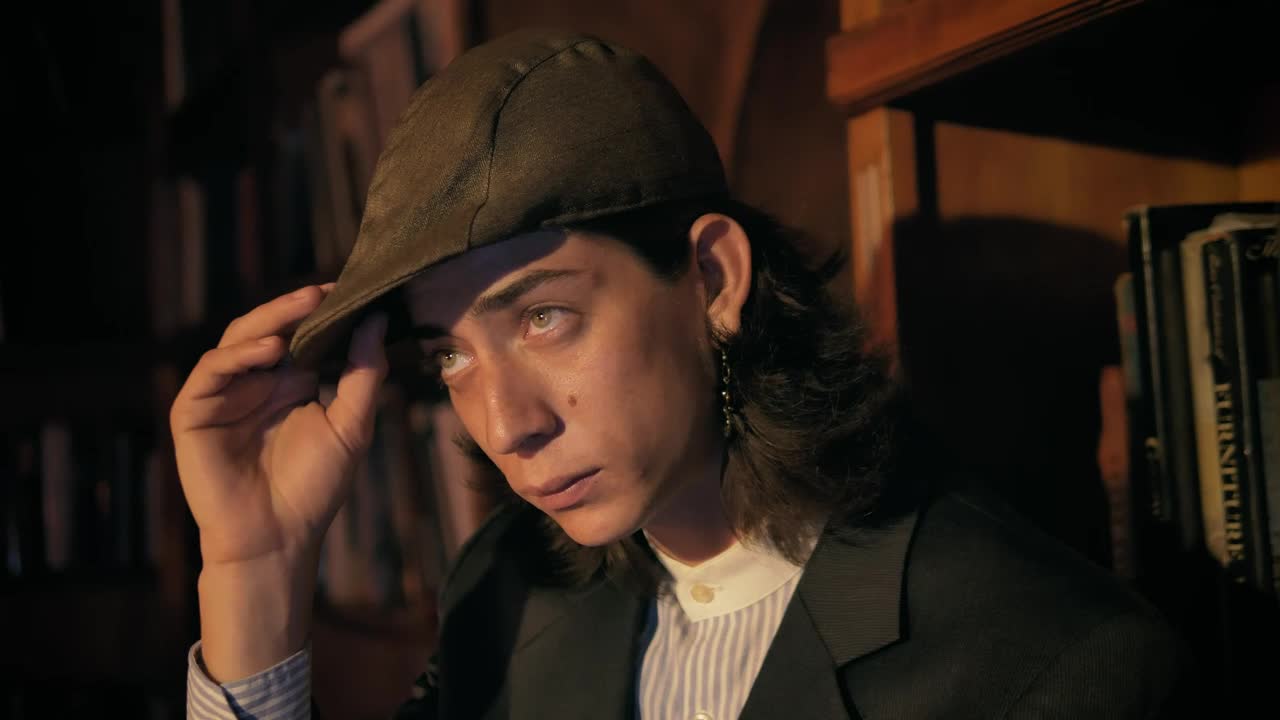 Stock Video Face Of A Man From A Bygone Age Smoking A Live Wallpaper For PC