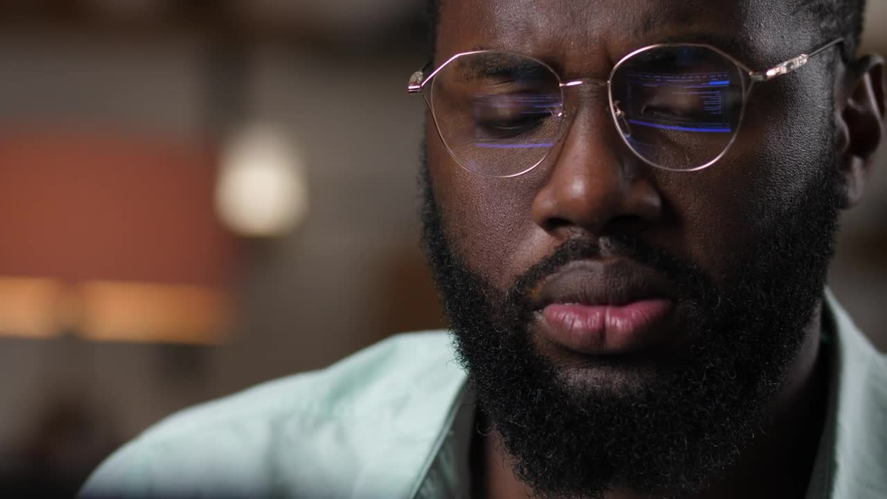 Stock Video Face Of A Man Concentrating On A Computer Live Wallpaper For PC