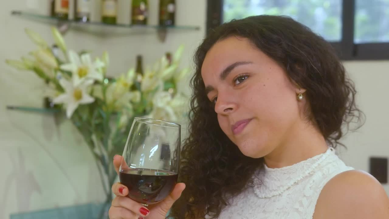 Stock Video Face Of A Happy Girl During A Romantic Date Live Wallpaper For PC