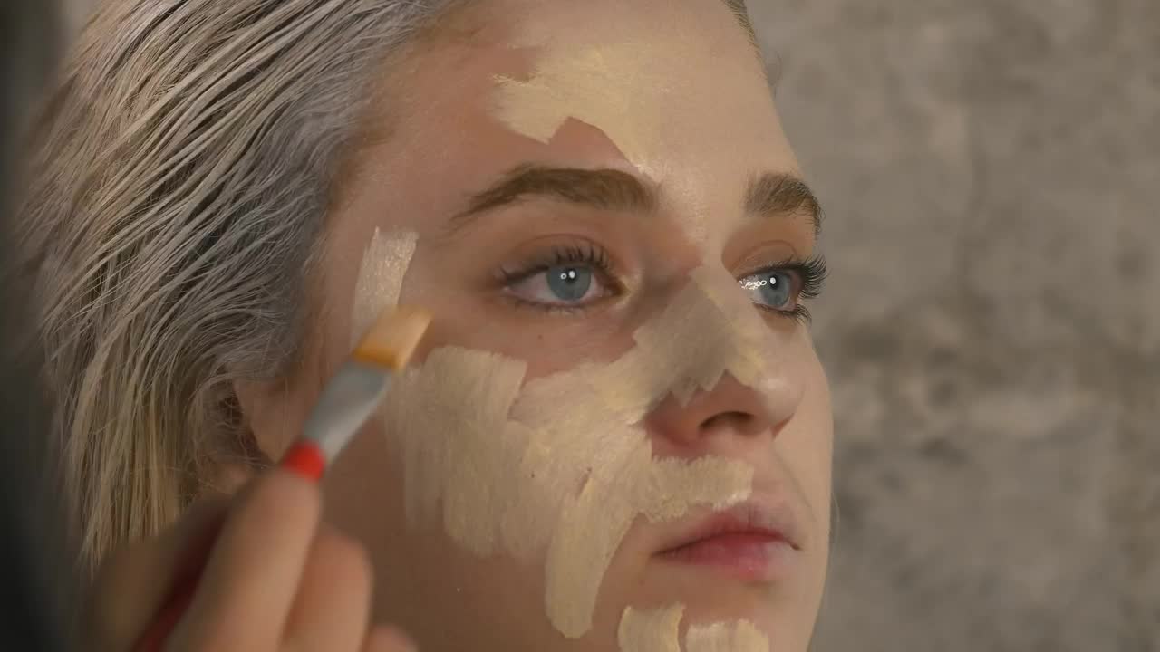 Stock Video Face Of A Girl Being Made Up Live Wallpaper For PC