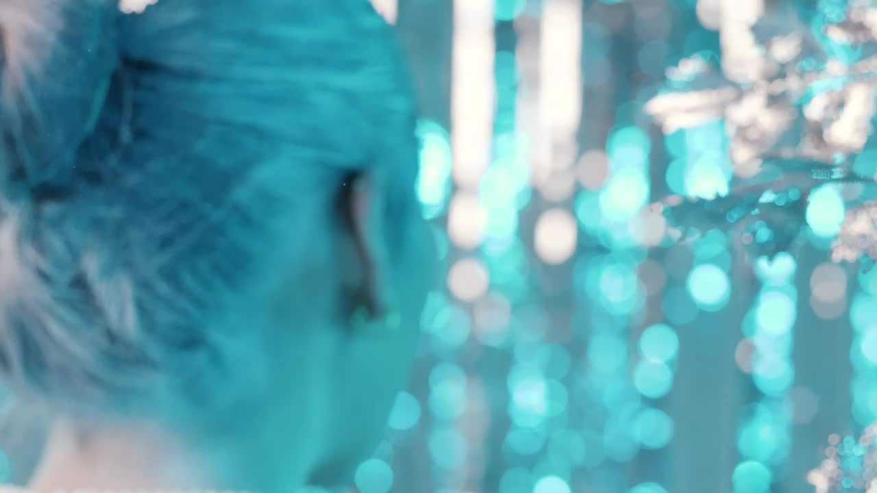 Stock Video Face Of A Female Fashion Model In A Winter Setting Live Wallpaper For PC