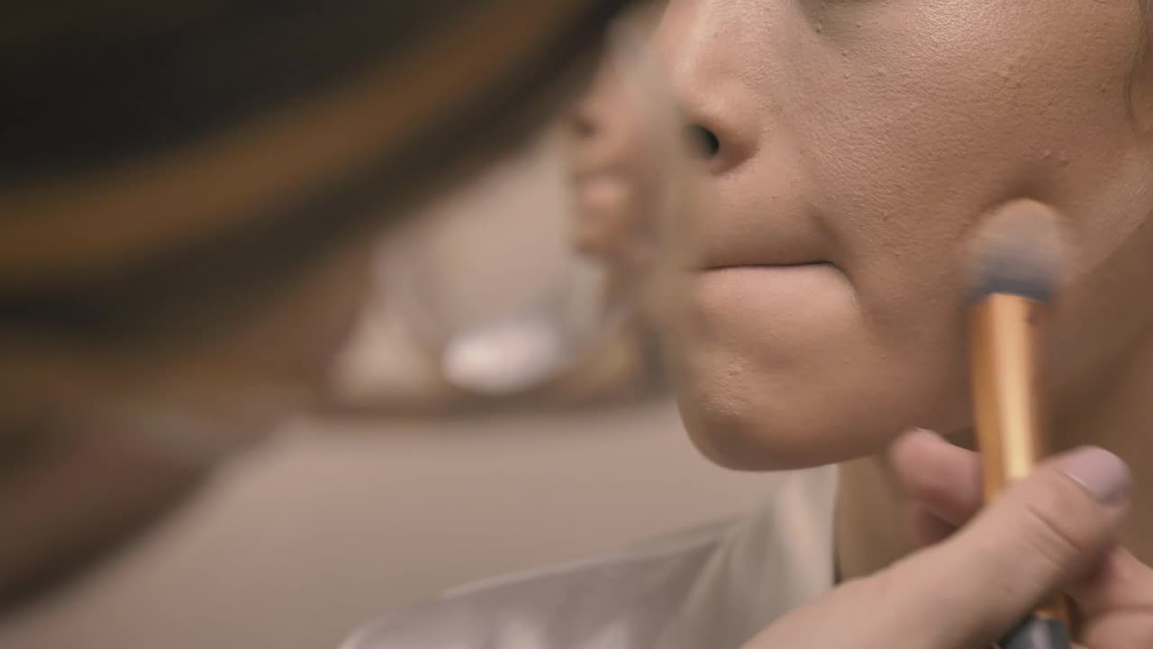 Stock Video Face Of A Bride Being Made Up Live Wallpaper For PC