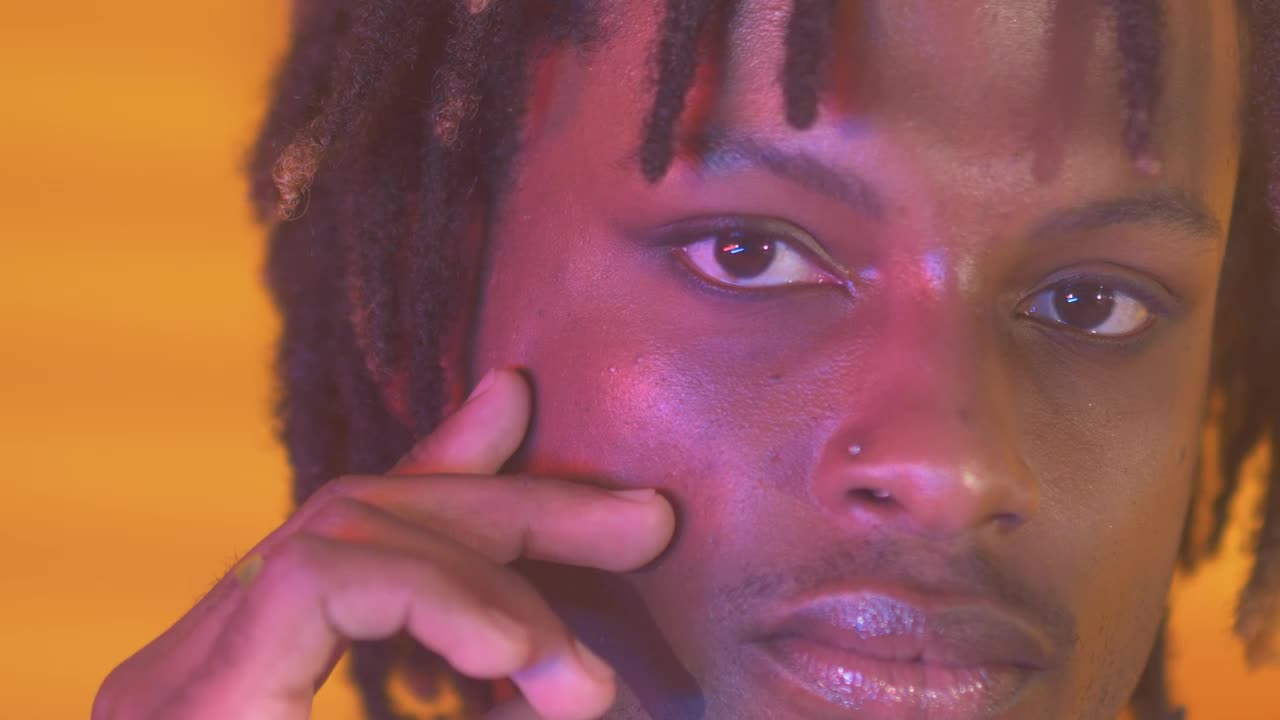 Stock Video Face Of A Captivating Gay Man Looking Straight Ahead Live Wallpaper For PC