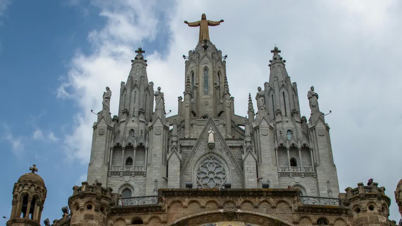 Stock Video Facade Of The Expiatory Temple Of Sagrat Cor In Barcelona Live Wallpaper For PC