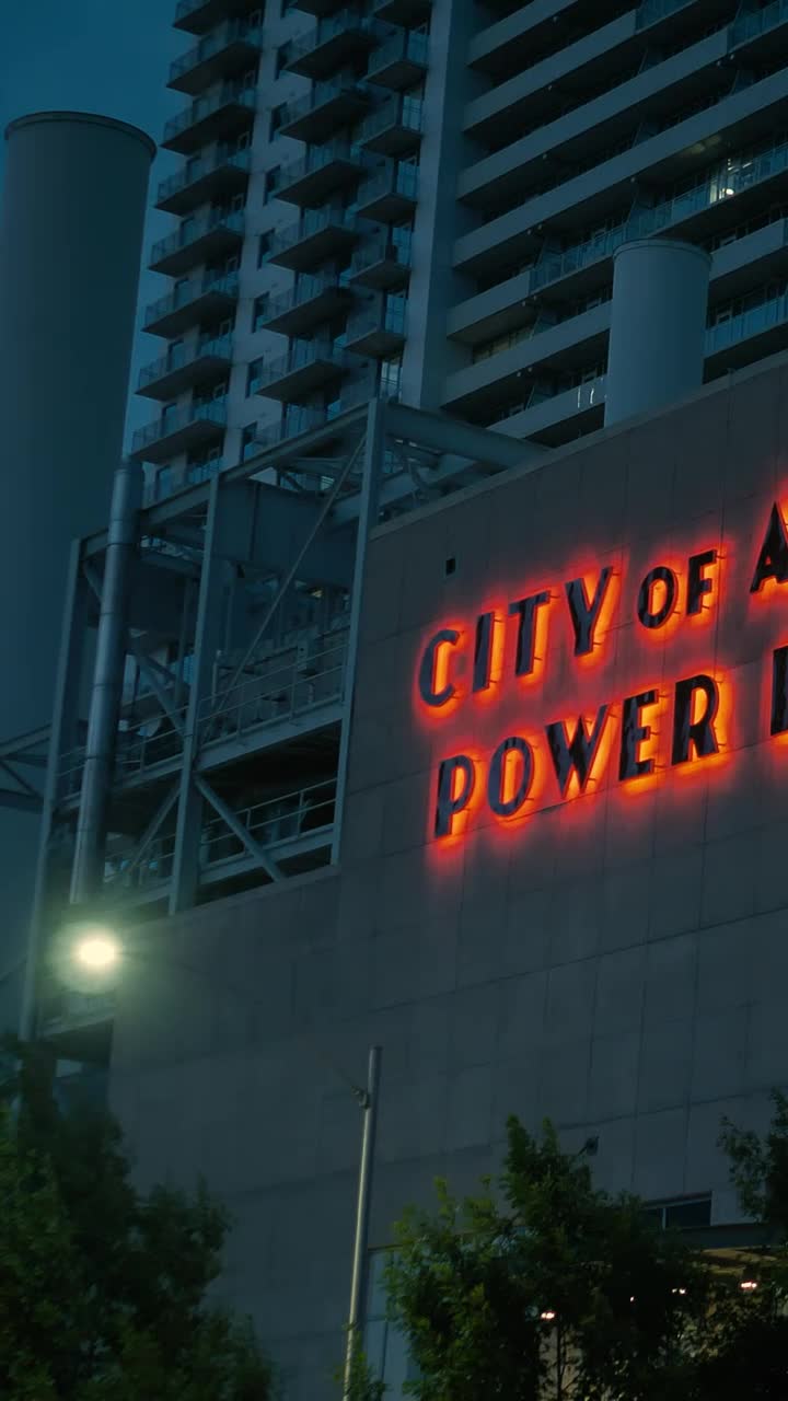 Stock Video Facade Of The Austin Power Plant In A Rotating Shot Live Wallpaper For PC