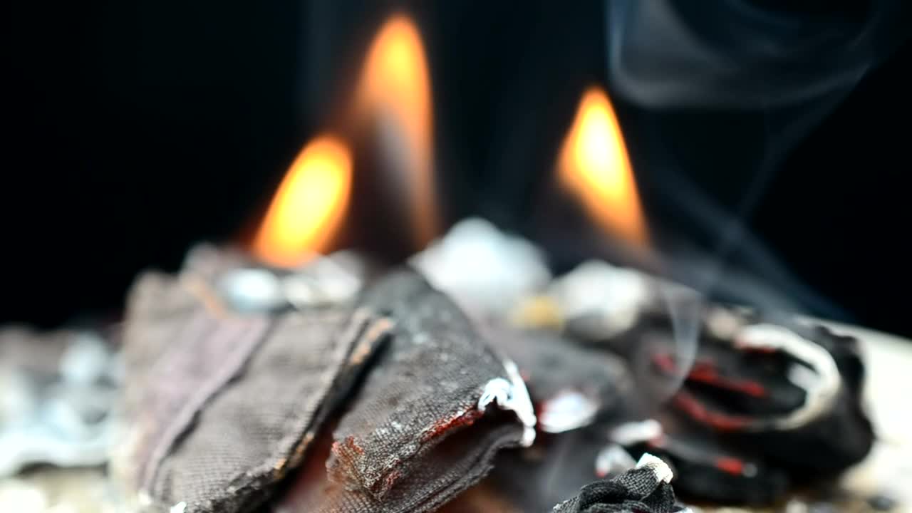 Stock Video Fabric On Fire In A Dark Room Live Wallpaper For PC