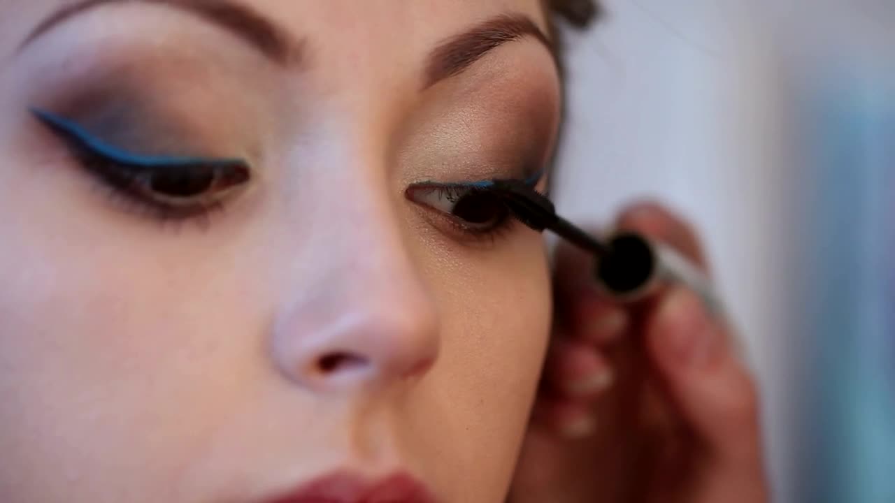Stock Video Eyes Of A Woman Getting Makeup Live Wallpaper For PC