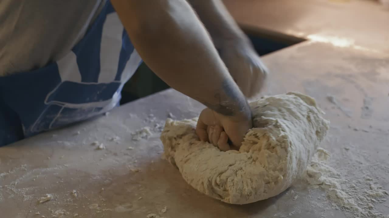 Stock Video Experienced Baker Forming A Dough Live Wallpaper For PC