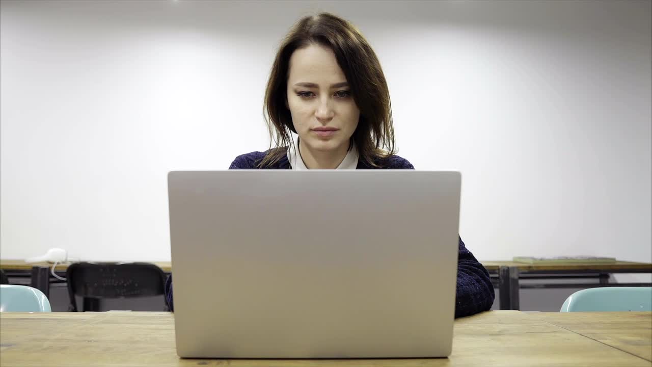 Stock Video Exhausted Woman Working Late Live Wallpaper For PC