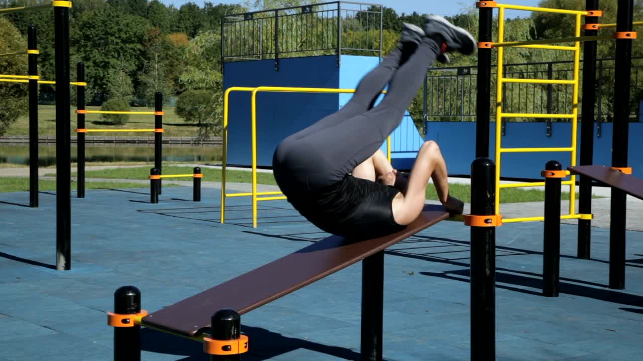 Stock Video Exercising In An Outside Gym Live Wallpaper For PC