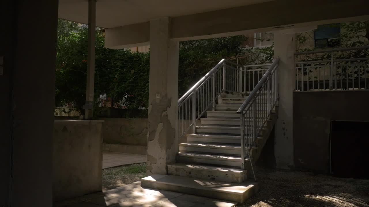 Stock Video Exercising At The Base Of A Staircase Live Wallpaper For PC