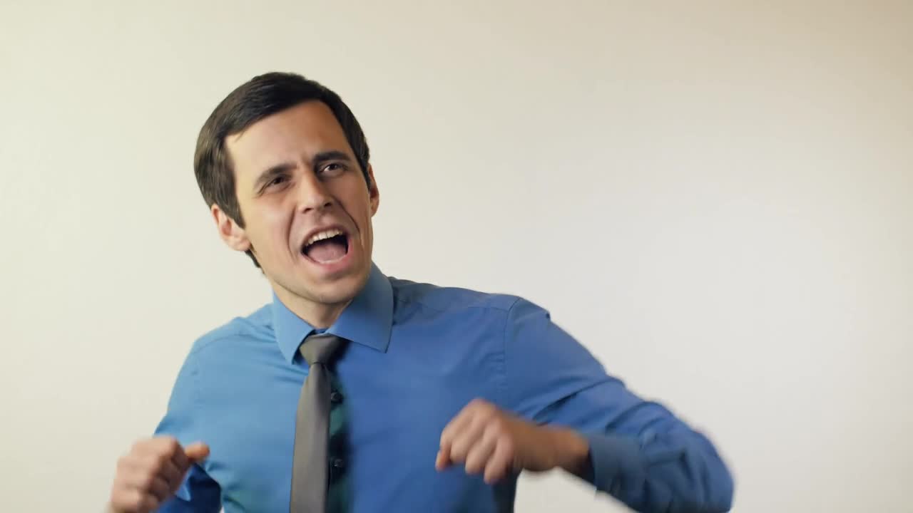 Stock Video Excited Businessman Dancing Live Wallpaper For PC