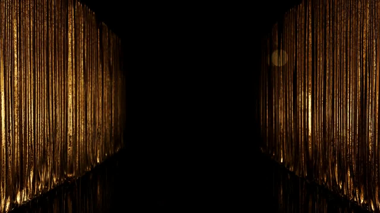 Stock Video Event Hall With Golden Curtains Live Wallpaper For PC